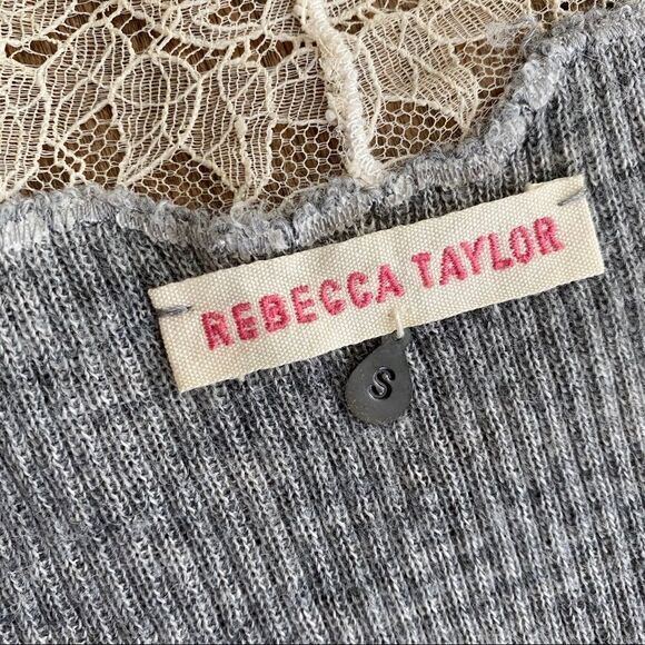 Rebecca taylor Wool Alpaca Lace Trimmed Sweater S - Picture 4 of 7